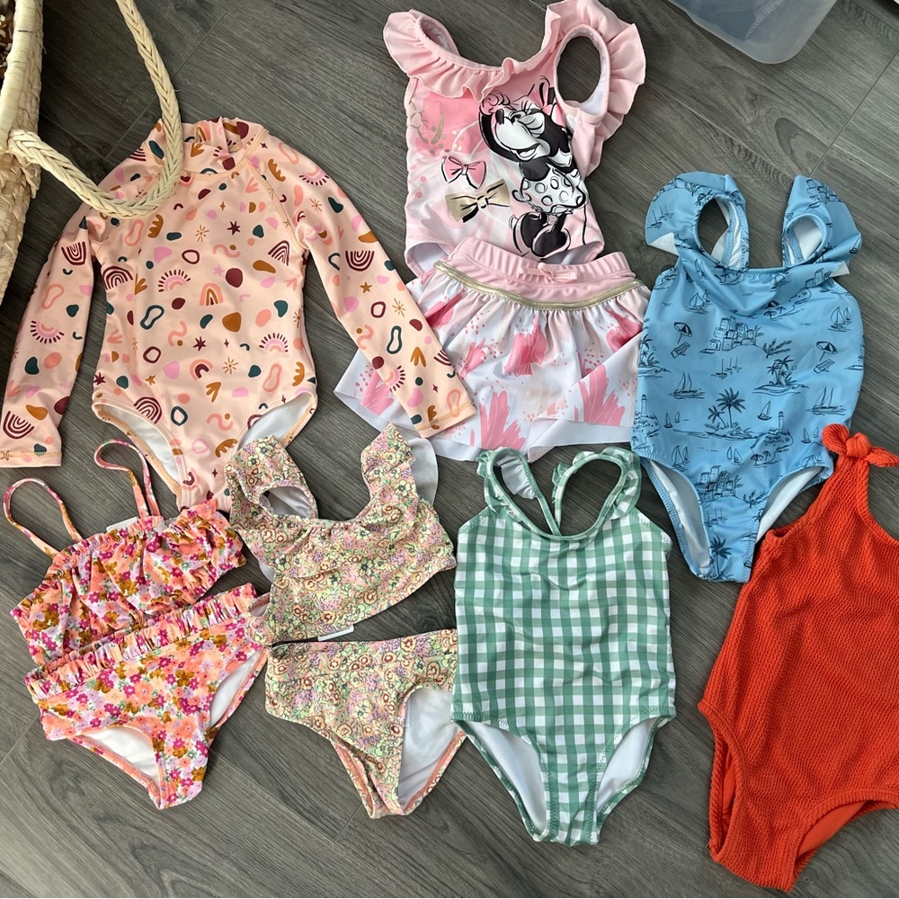 Toddler bathing suit bundle girl